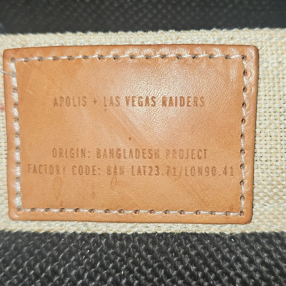 Las Vegas Raiders Black and Tan Travel Tote